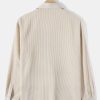 Long Sleeved Corduroy Revere Collar Shirt