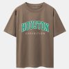 Houston Print Drop Shoulder Oversize T-Shirt