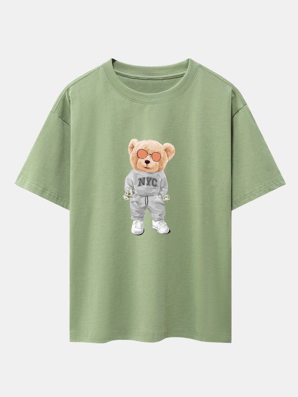 Rich Bear Print Heavy Weight Oversize T-Shirt