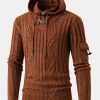 Horn Button Hooded Sweater