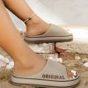 Women Anti-slip Letter Graphic Slippers, Fashionable EVA Slides For Indoor