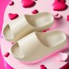 Unisex Chunky Slide Sandals, Couple Soft Indoor Outdoor Slipper Shoes, White