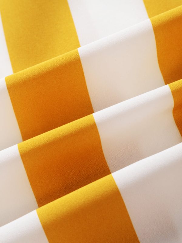 Stripes Casual Short Sleeve Shirts & Swim Shorts