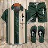 Suitmens Men's Hawaii Vacations Print Shirt Three-Piece Set 056