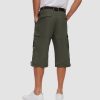 b6483ce57500d8db9beb8c80de9dab3f94a1bef96234d778694f072504f9e466.jpg Men 3/4 Cargo Shorts Cotton Lightweight Ripstop with Multi-Pockets