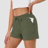 Women's Running Shorts Gym Workout Quick Dry Relaxed Fit Casual Shorts with 2 Pockets