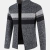 Striped Zip Up Sweater