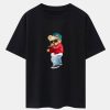 Hip Hop Singer Bear Print Heavy Weight Oversize T-Shirt