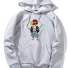 Hip Hop Style Bear Print Hoodie