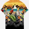 Suitmens Men's Men's Tiki Style Hawaiian Vacation Print Three-Piece Set 034