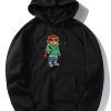 Guitar Bear Print Hoodie