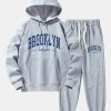 Brooklyn Print Cotton Blend Hoodie & Jogger Pants