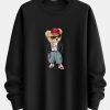 Cool Style Bear Print Relax Fit Sweatshirt