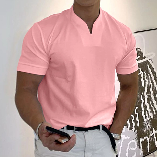 Gentleman business pocket short-sleeved fitness T-shirt
