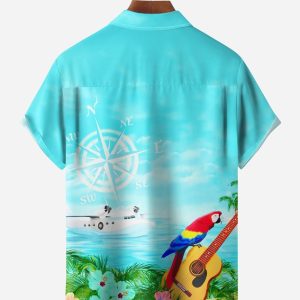 Retired Not My Problem Anymore Chest Pocket Short Sleeve Hawaiian Shirt