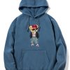 Hip Hop Style Bear Print Hoodie