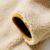 Hoooyi Zipper Through Teddy Faux Fur Jacket