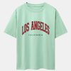 Los Angeles Print Drop Shoulder Oversize T-Shirt