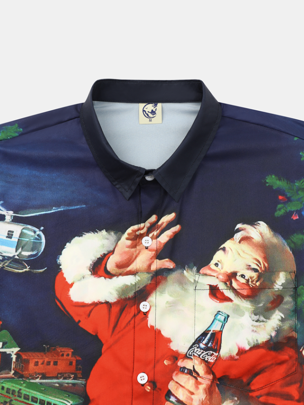bd6ff764bbb7a0e1a3ef7d60909b2e6ce266f14ea7ef908a36d89f00ac21d129.png Men's Christmas Collection Casual Short Sleeve Hawaiian Shirt with Chest Pocket