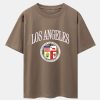 Los Angeles Coat Of Arms Print Drop Shoulder Oversize T-Shirt