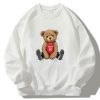 New York Bear Print Relaxed Sweatshirt