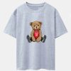 New York Bear Print Drop Shoulder Oversize T-Shirt