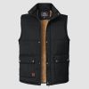 bef337917ba05d29a4eeea962b5b044400a43fe87b15ca9984add359ad237667.jpg Men's Outerwear Vests Sleeveless Winter Stand Collar Padded Vest Warm Fleece Lined