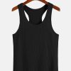 Basic Slim Ribbed Racer Back Tank