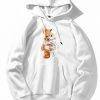 Skeleton Bear Print Hoodie