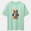 Robot Bear Print Heavy Weight Oversize T-Shirt