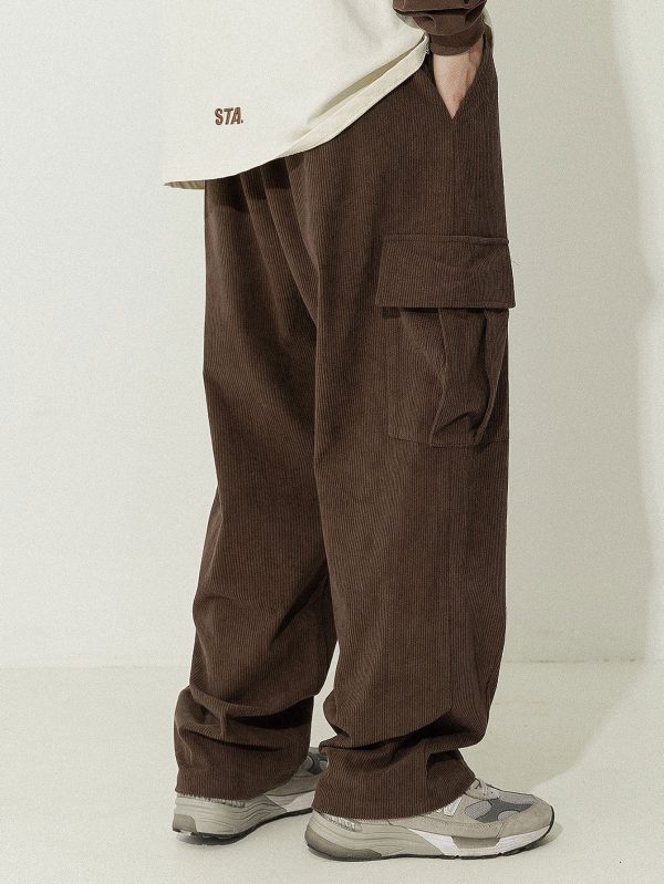 c11f48a69906e7ebabffd19cfed51c4621dcbb5e5763e7d5bc6dd646fe84145a.jpg Los Angeles Print Heavy Weight Oversize T-Shirt & Loose Fit Corduroy Cargo Pants