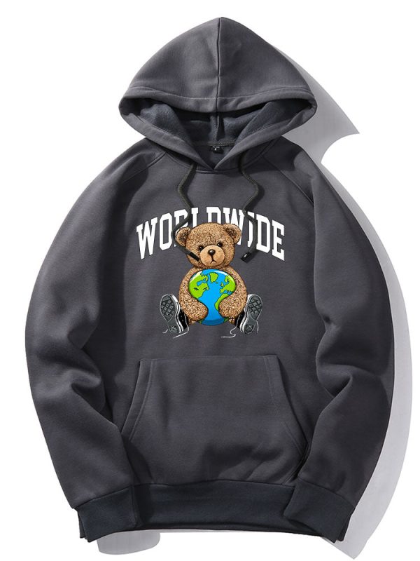 Worldwide Bear Print Hoodie