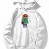 Guitar Bear Print Hoodie