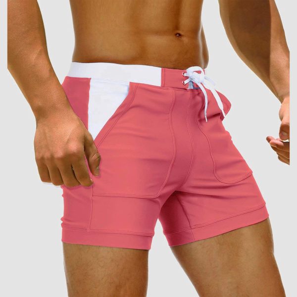 c211aad57c0141c5cc74ebf42851a4c205e5c350da5a8eefa805c6ffb211fcd1.jpg Men's Swim Trunks Square Leg with Pockets Mesh Lining Beach Shorts Underwear