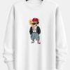 Cool Style Bear Print Relax Fit Sweatshirt