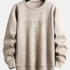 2 In 1 Faux Suede Crew Neck Sweatshirt