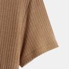 Muscle Fit Ribbed Henley Shirt