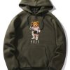 Astronaut Bear Print Hoodie