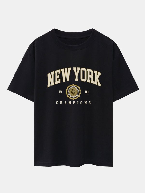 c5336e86b935397c66433a3eb6f91a5d79db6c81dcc84b077b882aa7038508e9.jpg New York Varsity Print Heavy Weight Oversize T-Shirt