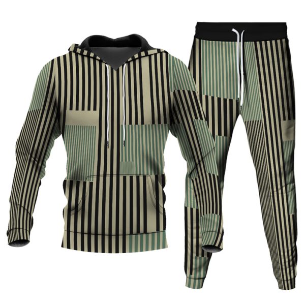 Men's Personalized Printed Hoodie Set 018