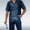 Suitmens Men's Solid Short Sleeve Walking Suit 3 Colors