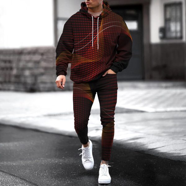 Men's Personalized Printed Hoodie Set 035