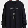 Long Sleeve Paris Print Cotton T-Shirt