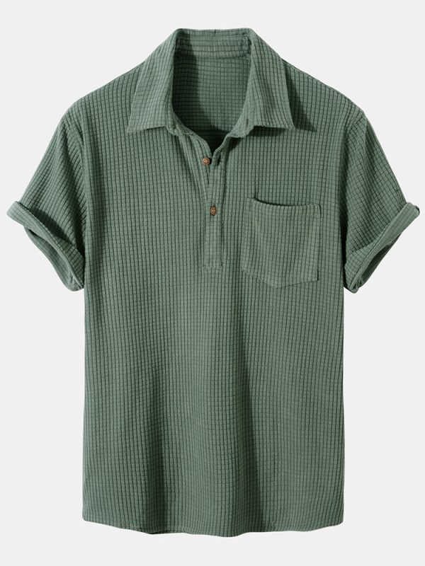 Waffle Polo Shirt & Waffle Shorts