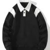 Contrast Polo Sweatshirt