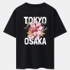 Tokyo Cherry Blossoms Back Print Heavy Weight Oversize T-Shirt