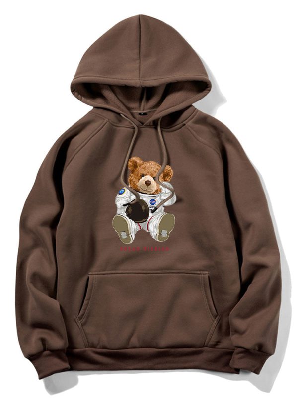 NASA Astronaut Bear Print Hoodie