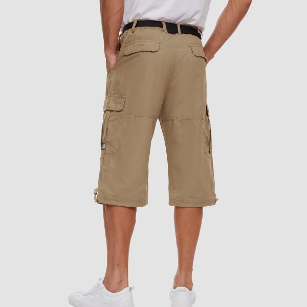 c958fc55f96353444274790c5776280a35d7ec36799dd4a9fda2c8e4801e6b14.jpg Men 3/4 Cargo Shorts Cotton Lightweight Ripstop with Multi-Pockets
