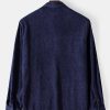Corduroy Color Block Patchwork Shirt