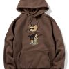 Skate Bear Print Hoodie